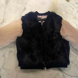 ADRIENNE LANDAU faux fur girl 4-5 jacket